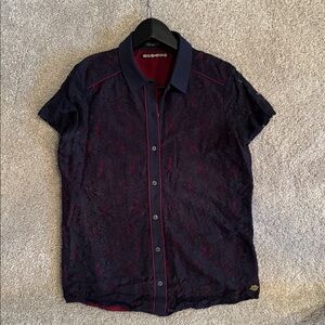 Scotch & Soda Dark Blue & Maroon Lace Shirt